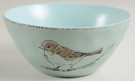 Easter Bird Aqua 7" Round Serving Bowl