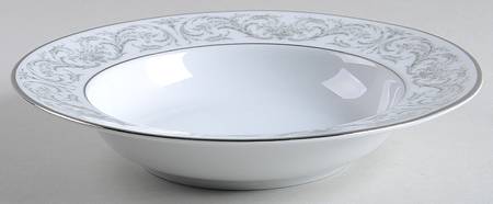 Chantilly (Platinum Trim) Rim Soup Bowl by Jaeger