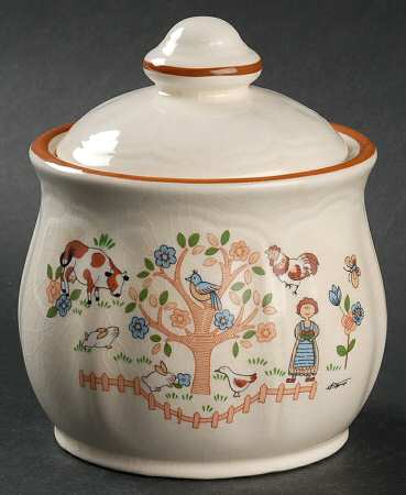 Country Home Sugar Bowl & Lid