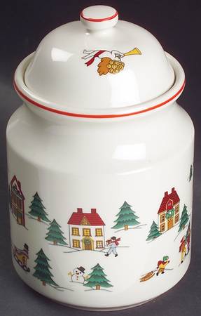 The Joy of Christmas (Smooth, Red Trim) Candy Jar & Lid