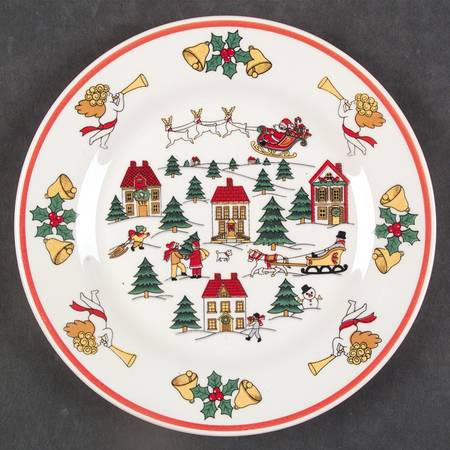 The Joy of Christmas (Smooth, Red Trim) Salad Plate