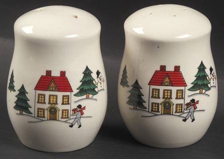 The Joy of Christmas (Smooth, Red Trim) Salt & Pepper Set