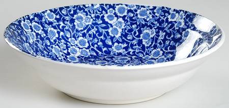 Blue Calico 9" Round Vegetable Bowl