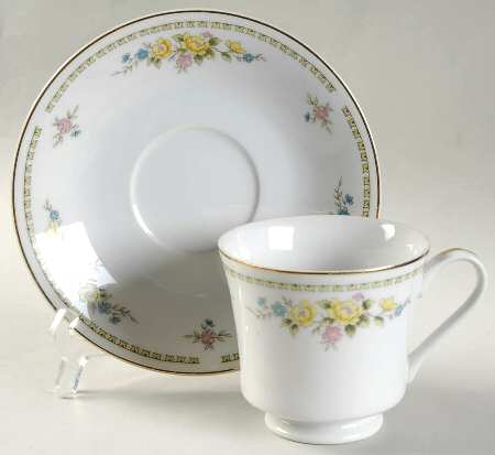 Dover Gardens Footed Cup & Saucer Set