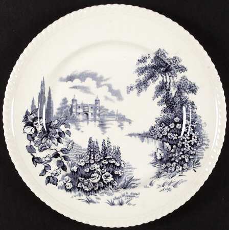 Castle On The Lake Blue by Johnson Brothers