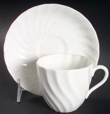 Canterbury (Bone China) Flat Cup & Saucer Set