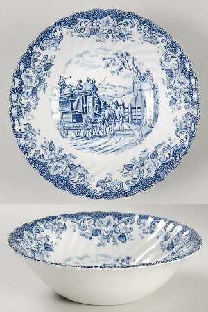 Coaching Scenes Blue Coupe Cereal Bowl