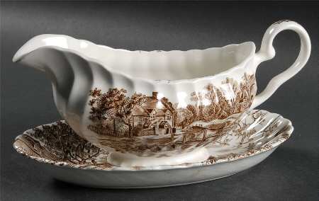 Cotswold Brown Gravy Boat & Underplate/Relish