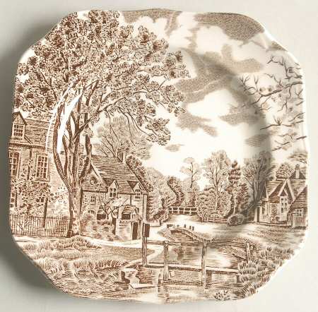 Cotswold Brown Square Bread & Butter Plate