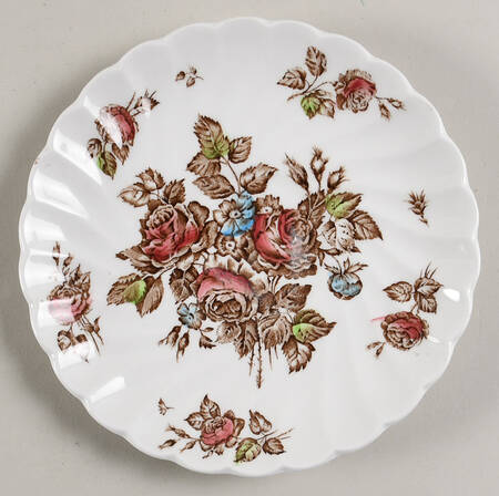Devon Sprays Brown Multicolor Saucer