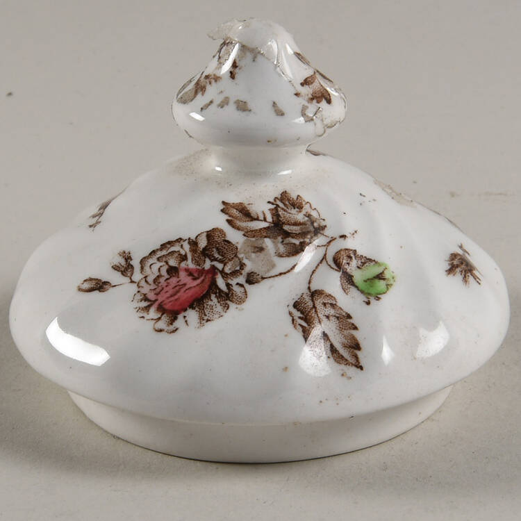 Devon Sprays Brown Multicolor Lid for Sugar Bowl
