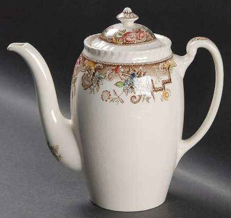 Devonshire Brown Multicolor Coffee Pot & Lid