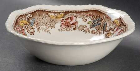 Devonshire Brown Multicolor Square Cereal Bowl