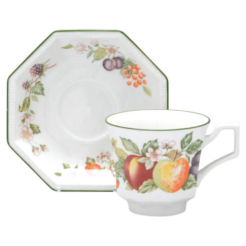 Fresh Fruit Flat Cup & Saucer Set