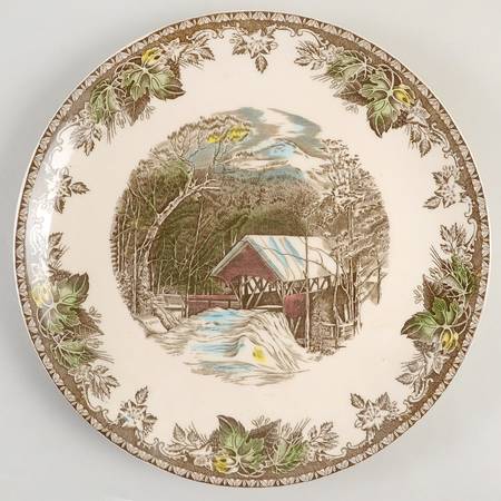 Friendly Village, The ("Made in England" Backstamp) Cake Plate