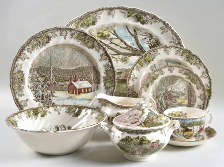 Friendly Village, The ("Made in England" Backstamp) 45 Piece Starter Set