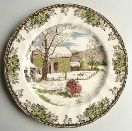 Friendly Village, The ("Made in England" Backstamp) Large Dinner Plate