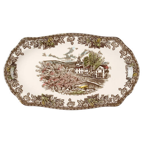 Friendly Village, The ("Made in England" Backstamp) 12" Sandwich Tray