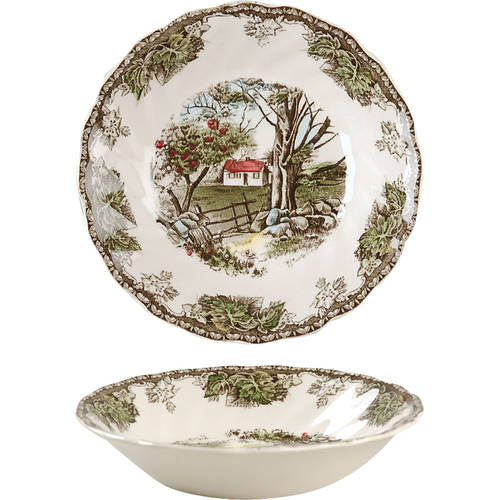 Friendly Village, The ("Made in England" Backstamp) Fruit/Dessert (Sauce) Bowl