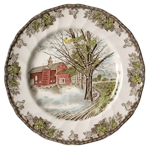 Friendly Village, The ("Made in England" Backstamp) Buffet/Dinner Plate