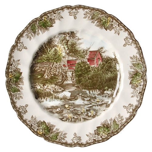 Friendly Village, The ("Made in England" Backstamp) Buffet/Dinner Plate