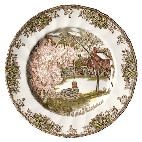 Friendly Village, The ("Made in England" Backstamp) Buffet/Dinner Plate