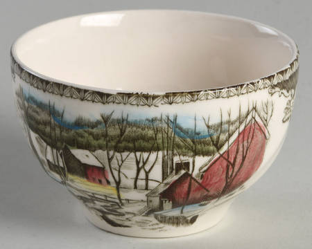 Friendly Village, The ("Made in England" Backstamp) Mini Open Sugar Bowl