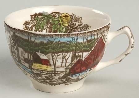 Friendly Village, The ("Made in England" Backstamp) Flat Cup