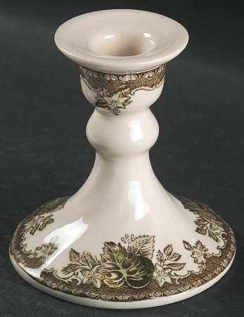 Friendly Village, The ("Made in England" Backstamp) Small Candlestick