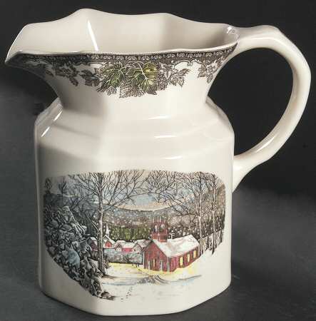 Friendly Village, The ("Made in England" Backstamp) 64 Oz Fenton Jug