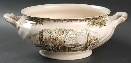 Friendly Village, The ("Made in England" Backstamp) Tureen No Lid