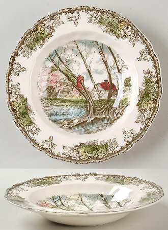 Friendly Village, The ("Made in England" Backstamp) Rim Soup Bowl