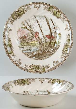 Friendly Village, The ("Made in England" Backstamp) Coupe Soup Bowl
