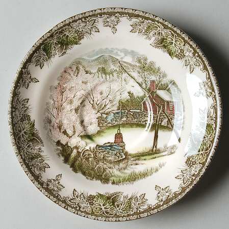 Friendly Village, The ("Made in England" Backstamp) Saucer for Jumbo Cup