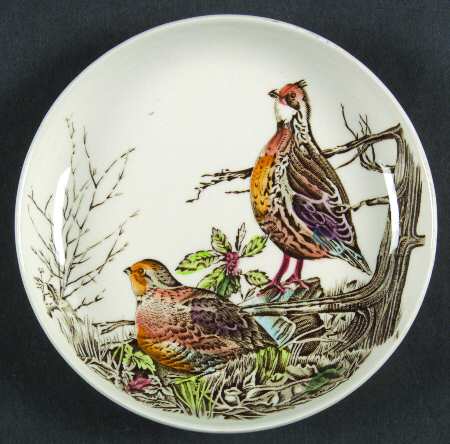 Game Birds White Coaster