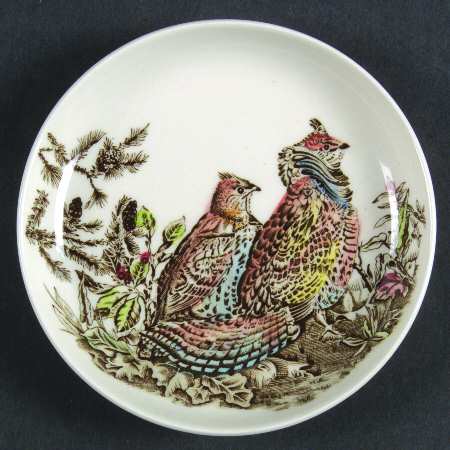 Game Birds White Coaster