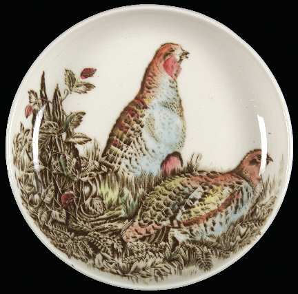 Game Birds White Coaster