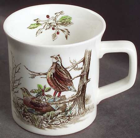 Game Birds White Flared Mug