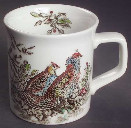 Game Birds White Flared Mug