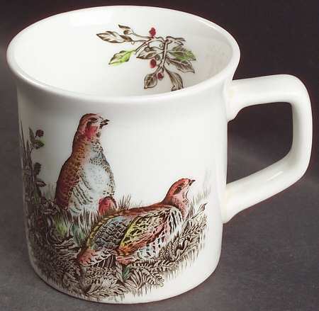 Game Birds White Flared Mug