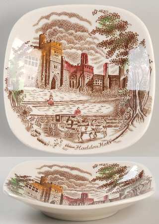 Haddon Hall Brown Multicolor Small Ashtray by Johnson Brothers