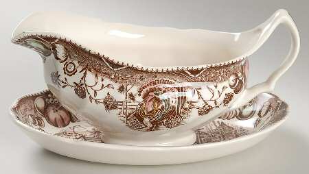 His Majesty (Made in England) Gravy Boat & Underplate/Relish