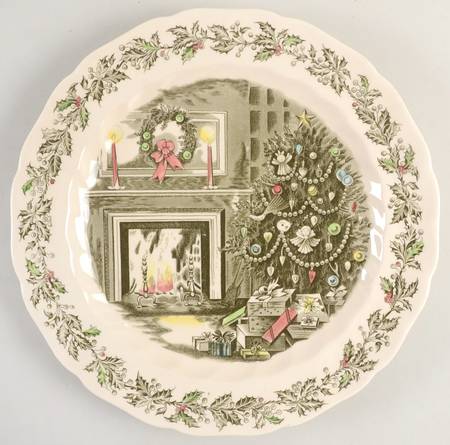 Merry Christmas ("A Genuine Hand Engraving") 12" Chop Plate (Round Platter)