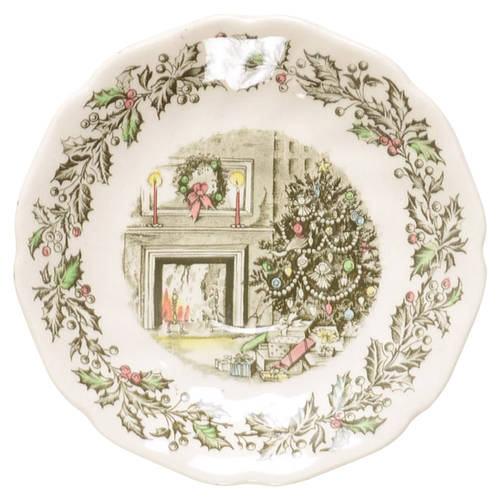 Merry Christmas ("A Genuine Hand Engraving") Saucer for Flat Cup