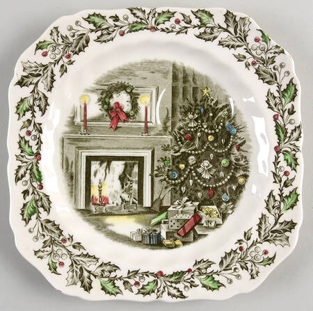 Merry Christmas ("A Genuine Hand Engraving") Snack Plate