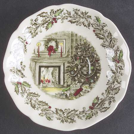 Merry Christmas ("A Genuine Hand Engraving") Saucer for Flat Cup