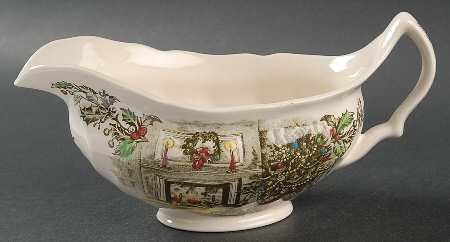 Merry Christmas ("A Genuine Hand Engraving") Gravy Boat
