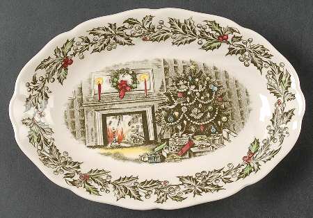 Merry Christmas ("A Genuine Hand Engraving") Relish/Gravy Underplate