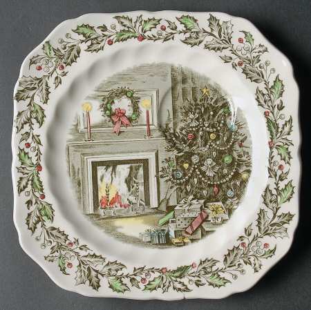 Merry Christmas ("A Genuine Hand Engraving") Snack Plate