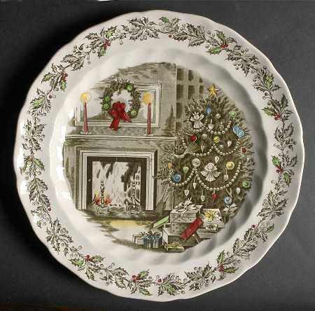 Merry Christmas ("A Genuine Hand Engraving") 12" Chop Plate (Round Platter)
